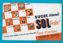 Buvard SUCRE Semoule SOL - Dulces & Biscochos