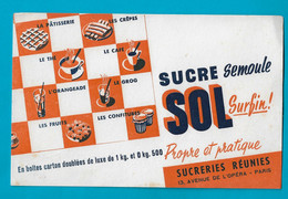 Buvard SUCRE Semoule SOL - Sucreries & Gâteaux