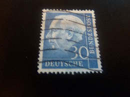 Théodor Heuss (1884-1963) Homme D'Etat - Deutsches Bundespost - Val 30 - Bleu - Oblitéré - Année 1954 - - Gebraucht