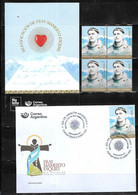 #10057 ARGENTINE,ARGENTINA 2021 BLESSED FRAY MAMERTO ESQUIU RELIGION EDUCATION COMBO BLOCx4 MNH+FDC+BROCHURE - Unused Stamps