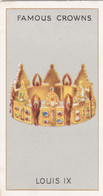 9 Louis IX - Famous Crowns 1938  -  Phillips Cigarette Card - Original - Royalty - Phillips / BDV