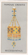 10 King Reccessvinthus Of Spain - Famous Crowns 1938  -  Phillips Cigarette Card - Original - Royalty - Phillips / BDV