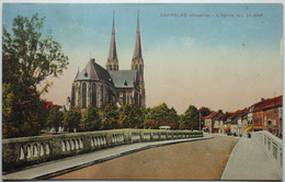 SARRALBE L'église Vue Du Pont - Sarralbe