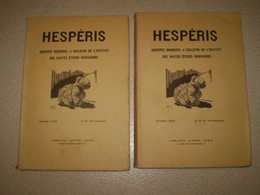 Hespéris 1955 Archives Berbères Et Bulletin De L'institut Des Hautes études Marocaines. Planches Hors Texte. Maroc - Archéologie