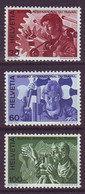 SWITZERLAND ILO 105-107,unused,hinged - OIT