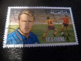 Ras Al Khaima - Paul Van Himst - 4 Riyals - Air Mail - Multicolore - Oblitéré - Année 1972 - - Usados