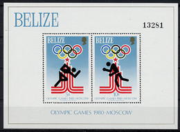Belize, 1979, Olympic Summer Games Moscow, Running, Boxing, Sports, MNH, Michel Block 10 - Belize (1973-...)