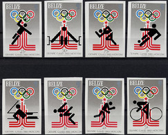 Belize, 1979, Olympic Summer Games Moscow, Sports, MNH Imperforated, Michel 432-439B - Belize (1973-...)