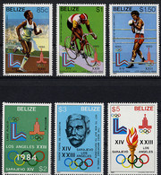 Belize, 1981, Olympic Games, Sports, MNH, Michel 563-568 - Belize (1973-...)