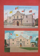 Lot Of 2 Card  The Alamo Under 6 Flags      San Antonio Texas > San Antonio     Ref 5163 - San Antonio