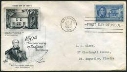 USA 1950 Indiana Territory FDC, Art Craft - 1941-1950