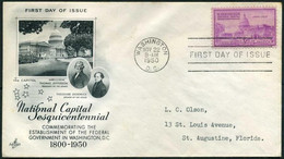 USA 1950 National Capital Sesquicentennial FDC | Art Craft - 1941-1950