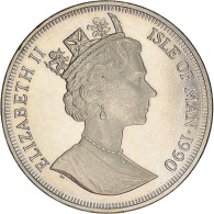 Monnaie, Isle Of Man, World Cup - Italy, Crown, 1990, BE, SUP, Argent, KM:270a - Île De  Man