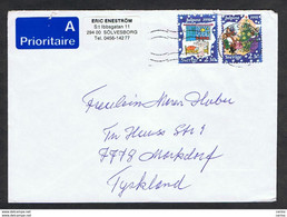 SWEDEN: 1992 COUVERT WITH (1679 + 1680)  - TO GERMANY - Storia Postale