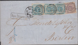 1862. DANMARK. Very Beautiful Unusual And Interesting 22 Skilling Franking On Cover T... (Michel 3 + 6) - JF424616 - Briefe U. Dokumente