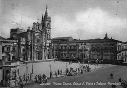 Cartolina ITALIA ACIREALE PIAZZA DUOMO CHIESA S.PIETRO MUNICIPIO 1955 ITALY Postcard ITALIEN Ansichtskarte Carte Postale - Acireale