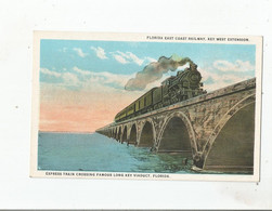 FLORIDA EAST COAST RAILWAY KEY WEST EXTENSION EXPRESS TRAIN CROSSING FAMOUS LONG KEY VIADUCT FLORIDA 21397 - Key West & The Keys