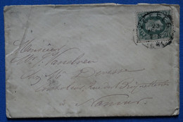 AA15 BELGIQUE BELLE  LETTRE   1858 LIEGE  POUR  NAMUR  + + CACHET CIRE ARMORIEE   + AFFRANCH. INTERESSANT - Altri & Non Classificati