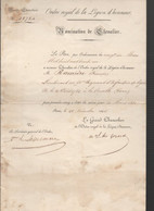 Diplôme De NOMINATION AU GRADE  DE CHEVALIER DE LA LEGION D'HONNEUR  1846 (PPP31640) - Non Classés