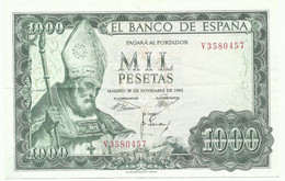 BILLETE 1000 PESETAS, EMISION   19/11/1965  (M B C ) - 1000 Peseten