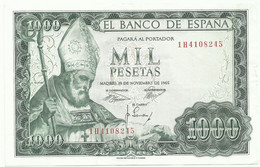 BILLETE 1000 PESETAS, EMISION   19/11/1965  (M B C ) - 1000 Pesetas