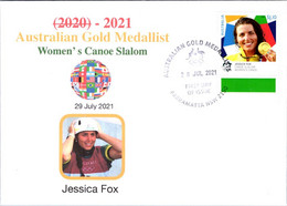 (2 A 15) 2020 Tokyo Summer Olympic - Australia Gold Medal FDI Cover Postmarked NSW Parramatta (canoe) With Wrong Date - Estate 2020 : Tokio