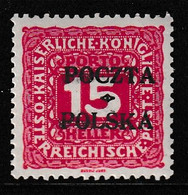 POLAND 1919 Krakow Fi D3 Mint Hinged Forgery - Unused Stamps
