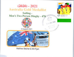 (2 A 15) 2020 Tokyo Summer Olympic - Australia Gold Medal FDI Cover Postmarked NSW Parramatta (sailing) With Wrong Date - Summer 2020: Tokyo