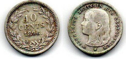 Pays-Bas -  10 Cents 1896 TTB - 10 Centavos