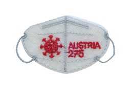 Austria - 2021 - Mini FFP2 Mask - Covid-19 - Mint Embroidered Stamp With Laser Die-cut - 2011-2020 Ungebraucht