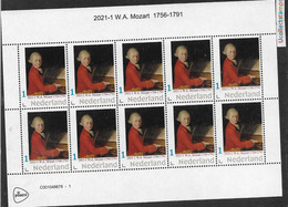 Nederland 2021-1   Wolfgang Amadeus Mozart  1756-1791  Vel-sheetlet     Postfris/mnh/sans Charniere - Non Classificati