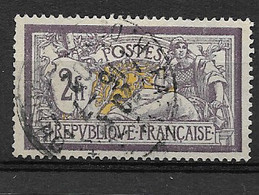 N°122 Merson 2f Violet Et Jaune-pas D'aminci Dentelure Voir Scan- Centrage Parfait - 1900-27 Merson