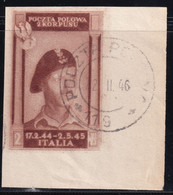 Corpo Polacco Vittorie Polacche 1946 2 Z. Bruno Rosso Sass. 8B MNH** Cv 300 - 1946-47 Corpo Polacco Period