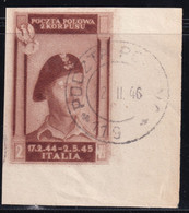 Corpo Polacco Vittorie Polacche 1946 2 Z. Bruno Rosso Sass. 8B MNH** Cv 300 - 1946-47 Período Del Corpo Polacco