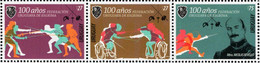 Uruguay - 2021 - Centenary Of Fencing Federation Of Uruguay - Mint Stamp Set (se-tenant Strip) - Uruguay