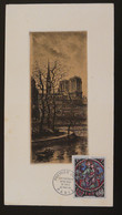Carte Maximum Card Cathédrale Notre Dame De Paris 1964 - Eglises Et Cathédrales