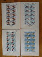 Série De 8 FDC Feuillets Miniature Sheets Disney Jeux Olympiques Calgary Olympic Games Bhutan 1988 - Disney