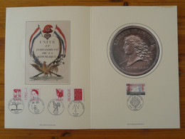 Encart FDC Folder An I De La République Revolution Francaise Coq Rooster 1992 - Franz. Revolution