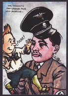 CPM Hergé Tintin Degrelle Par JIHEL Tirage Limité Signé En 30 Ex. Satirique Caricature - Bandes Dessinées