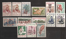 Mauritanie 1960 N° 140 / 53 ** Puit, Dattes, Dattier, Mouflon, Fennec, Mil, Cordonnière, Sac à Main Pêche Forgeron Danse - Mauritania (1960-...)