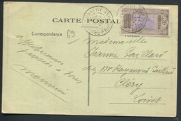 GUINÉE - N° 69 / CPA OBL. CONAKRY LE 29/9/1928 POUR LE LOIRET - TB - Covers & Documents