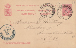 Luxembourg Entier Postal Troisvierges Pour L'Allemagne 1900 - Stamped Stationery