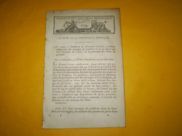 An VI:Poste Aux Lettres Genève,Versoix,Carouge,Ferney Voltaire. Poste:lettres Trouvées Sur Navire Ennemi.Salpêtre. Or & - Décrets & Lois