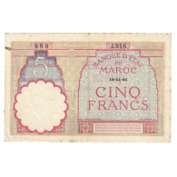 Billet, Maroc, 5 Francs, 1941, 1941-11-14, KM:23Ab, TTB - Marocco