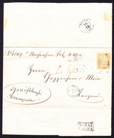 1855 Nachnahme Faltbrief Des Gerichts, Bremgarten Mit 20 Rp Strubelmarke 3 Seitig Vollrandig, Bogenrand. Signiert - Brieven En Documenten