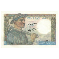 France, 10 Francs, 1947, 1947-01-09, SUP, Fayette:8.17, KM:99e - 10 F 1941-1949 ''Mineur''