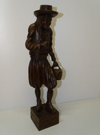 *SUJET PERSONNAGE BRETON BOIS Sculpté COLLECTION DECO VITRINE ART POPULAIRE  E - Bois