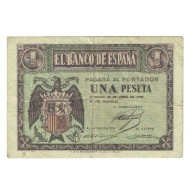 Billet, Espagne, 1 Peseta, 1938, 1938-04-30, KM:107a, TTB - 1-2 Pesetas