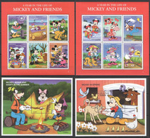Z355 GHANA WALT DISNEY YEAR IN THE LIFE OF MICKEY & FRIENDS 2KB+2BL MNH - Disney