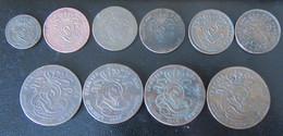 Belgique - 10 Monnaies 19e Siècle : 1, 2 Et 5 Centimes Entre 1837 Et 1912 - Colecciones
